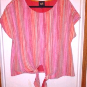 Short Sleeve Multi-Color Top